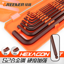 Inner Hexagon Wrench Suit Combined Box Mount Universal 6 Angle Screwdriver Single Plum Blossom Inner Hexagon Automatic Six Edges