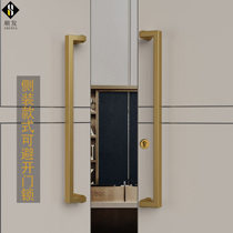 Modern glass door handle thickened stainless steel handle custom hotel office building for loading gold solid wood door handle