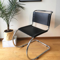 Extremely minimalist Nordic Stainless Steel Dining Chair Gentleman Chair No Armrests Modern Minima Medieval Furniture Ins Wind Backrest Chair