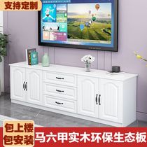 TV cabinet solid wood modern simple combination locker small apartment pine wood living room European storage cabinet side cabinet