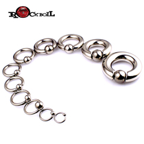 Heat wave titanium steel BCR card ball ring earrings breast ring female ring tie nail ring multi-use ring deep PA ring puncture