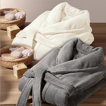 Coral velvet robe womens autumn and winter 2021 new couple bathrobe padded extended flannel large size home wear