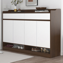 Shoe cabinet home door simple modern porch cabinet small apartment solid wood color door outside balcony locker storage cabinet
