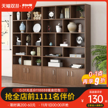 Bookshelf floor living room shelf new Chinese bookcase Bo ancient shelf display cabinet study bookcase cabinet Cabinet tea rack