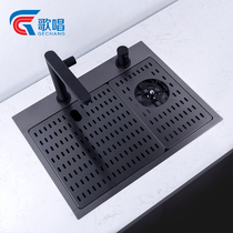 Stainless steel high pressure cup washer Household bar handmade sink Stainless steel Nakajima table basin Commercial single tank coffee shop