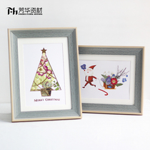 Fanghua Materials Christmas Embossed Carpboard Base Wooden Flower Frame Set Floral Fashion Nordic Style Material