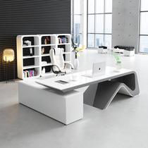 Modern fashion boss table president table manager table manager table simple large table creative paint white desk