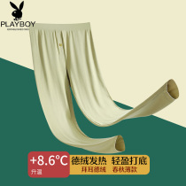 Flower Playboy Develvet autumntypants men self-heating warm lining pants spring and autumn thin cotton thread pants bottom underpants winter