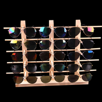 Solid wood glasses display stand Display decorative props high-grade sunglasses sunglasses creative counter ornaments storage bracket