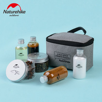 Naturehike hustle outdoor seasoning bottle set portable barbecue picnic supplies seasoning jar camping seasoning box