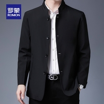 Romon official windbreaker mens jacket autumn new business non-iron slim mens shirt casual jacket mens