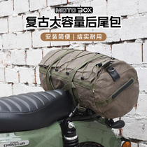 Motorbike Retro Backseat Bag Honda Juvenile CC110 waterproof travel bag hanging bag Canvas Locomotive Rear Tailbag