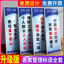 Factory workshop Warehouse area Quality and safety production management slogans Rules and regulations signs signs stickers Warning signs Wall stickers Warning signs Custom civilization Corporate culture posters posters
