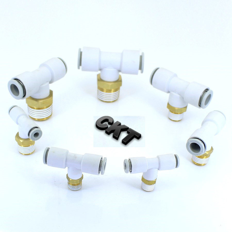 CKT brand T-shaped external threaded gas connector PB KQ2T04 06 08 10 12-M5 01 02 03 04S