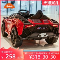 Childrens electric vehicle four-wheel toy car-seat People baby qi che dai remote men and children all-wheel-drive charging stroller