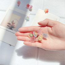 Jelly color pushpin girl heart cute Q bomb Cork nail wall nail office stationery bulletin board nail 12