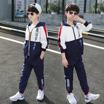 Boys autumn clothes suit 2022 new boy gush sports suit CUHK Tong Shuai Gas Han version Children Two sets of damp
