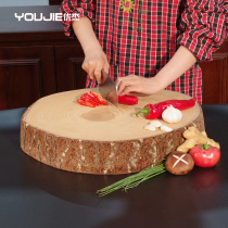 Youjie Taixing ginkgo cutting board white fruit tree vegetable board solid wood hotel Big Case board round tree Pier sticky board baby food Board