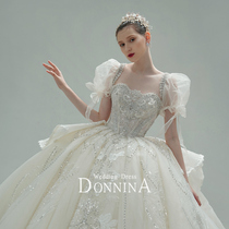 Dornina high-end wedding dress 2021 new bride luxury luxury detachable multi-wear main gauze Palace thin tailing