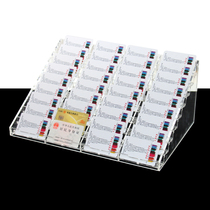 Exhibition transparent acrylic large-capacity multi-grid business card holder business card storage box creative card box business card display rack