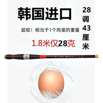 South Korea Imports Ultra Short Section Fishing Rod 28 Tune Ultralight Pocket Mini Portable Stream Rod Carbon Hand Rod Suit