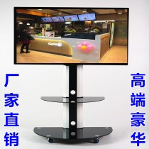 Mobile TV bracket floor trolley live advertisement all-in-one free TV upright display hanging rack sub