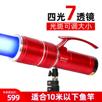 Three Friends Aurora 21 Focusing Laser Gun High Power Wild Fishing Black Phishing Super Bright Blue Light Intense Fishing Night Fishing Light