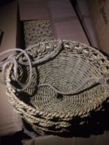 Straw grass basket extra large hanging basket diameter 40CM flower family