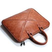 Retro thin 13 3 14 inch computer bag suitable for Apple Lenovo notebook shoulder portable briefcase