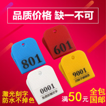 Customized sauna bath shoes clip clothes name clip Army name clip restaurant drink number plate foot bath hand card clip