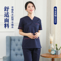 Doduo double crown hand washing clothes Operating suit Operating room short-sleeved split suit Summer womens hospital overalls isolation suit