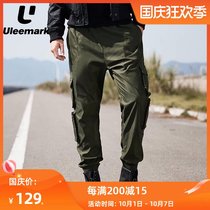 Uleemark you travel excellent outdoor casual pants mens trend multi pocket overalls military green bunches