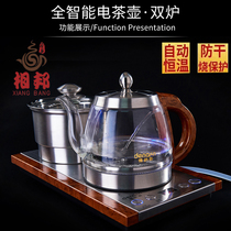 Denassen double stove electric kettle bottom automatic water supply tea table Glass kettle Integrated Kung Fu tea pot
