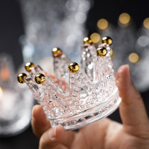 Modern Housewives Crystal Crown Romantic Candlestick Creative Desktop Jewelry Frame Decoration Ornaments Candlelight Dinner Props