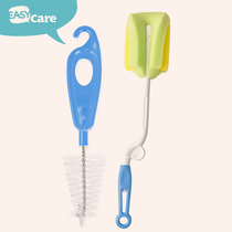 Iskar imported sponge bottle brush set Baby cleaning brush 360 degree rotating pacifier brush two-piece set