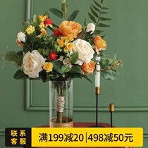 Southern Cross Nordic simulation rose Dried flower bouquet Living room entrance Dining table ornament fake flower decoration Sunny poem