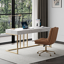 Italian light luxury Rock board desk modern simple desk small apartment writing desk home computer table and chair combination