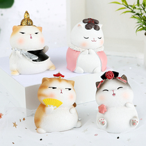 Palace cat Japanese retro desktop desk ornaments cure cute cartoon birthday Christmas gift woman