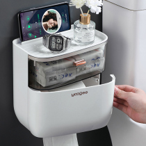 Toilet paper towel box toilet suction paper box SHELF WATER FREE TO PUNCH TOILET PAPER BATHROOM WALL-MOUNTED ROLL PAPER RACK
