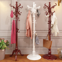 Xinjiayi European solid wood coat rack Floor-to-ceiling bedroom hanger single pole vertical clothes rack Household distribution