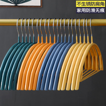 Household non-slip non-scratch drying rack anti-shoulder corner wide shoulder clothes rack adhesive hook clothes stand up