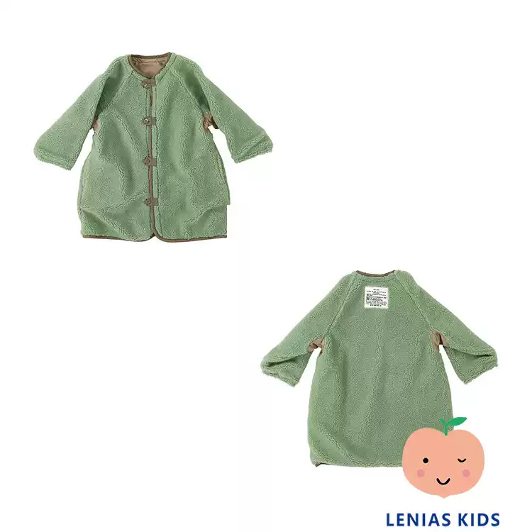 leniasLN家 Denim Dungaree22AW秋冬 厚毛绒保暖外套