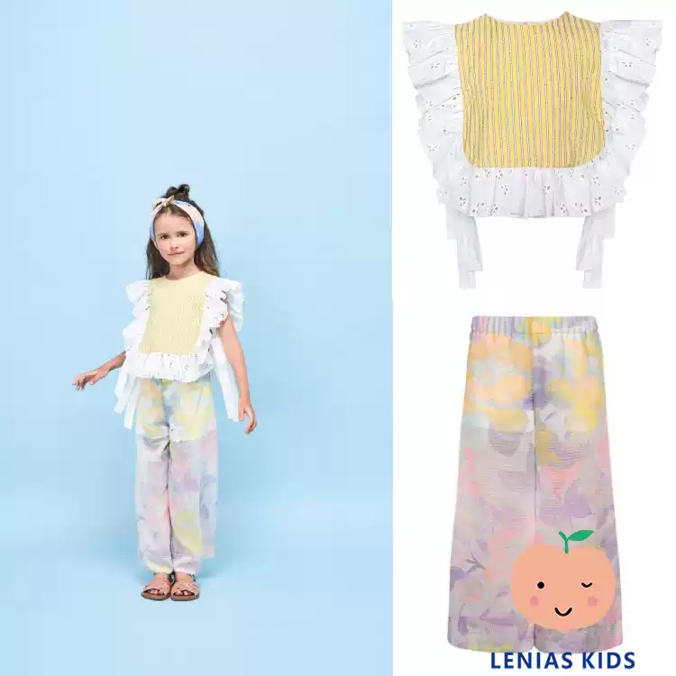 lenias LN家 Paade mode 22SS春夏 背心+花色阔腿裤