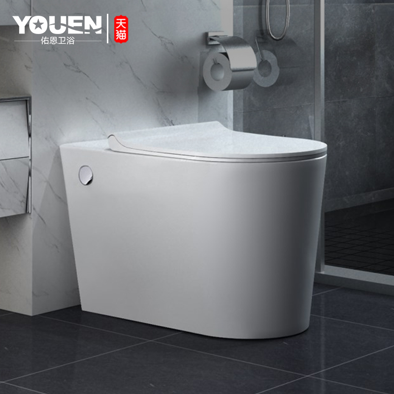 Yu en bathroom, toilet without water tank, small apartment, water saving toilet, household bathroom super swirling electric toilet.