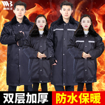 Military cotton coat male Winter thickened cold-proof northeast windbreaker security overalls labor insurance long cotton-padded jacket cotton-padded clothing