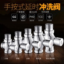 Squat Flushing stool valve hand-pressed flush switch delay valve toilet toilet toilet valve self-closing toilet flushing