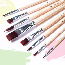 Water chalk set Art special children kindergarten students beginner hand-painted oil painting acrylic paint pens flat head round head nylon watercolor painting brush oil paint full set of brushes professional painting tools