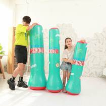 Childrens inflatable tumbler thickened pvc adult fitness sandbag 120cm childrens toy hitting column decompression