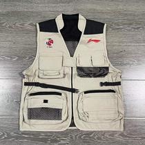 Li Ning CBA basketball vest photographer male reporter outdoor casual multi-pocket jacket fishing functional wind vest