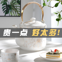 Teapot ceramic single pot household cold open kettle large capacity cold kettle single porcelain pot large pot porcelain teapot large kettle